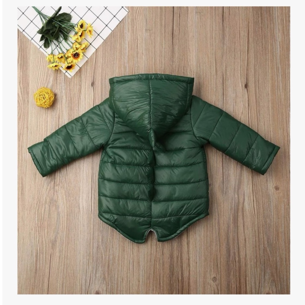 Green Dinosaur Hooded Puffer Jacket - Picture 3 of 8